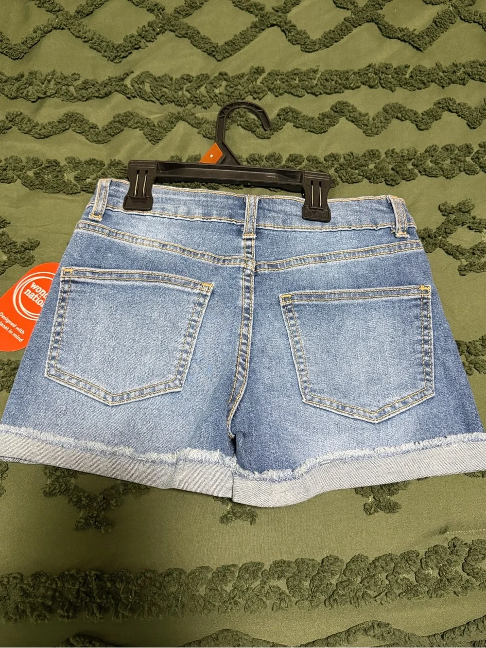 Girls Denim Strawberry Jean Shorts